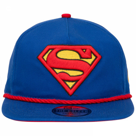 Superman Logo Blue Colorway New Era Adjustable Golfer Rope Hat